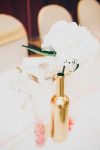 Gold Spray Painted wine bottle vases | seefoodplay.com
